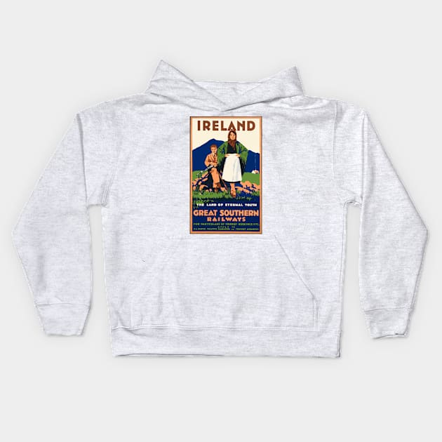 Ireland travel Kids Hoodie by Yaelledark